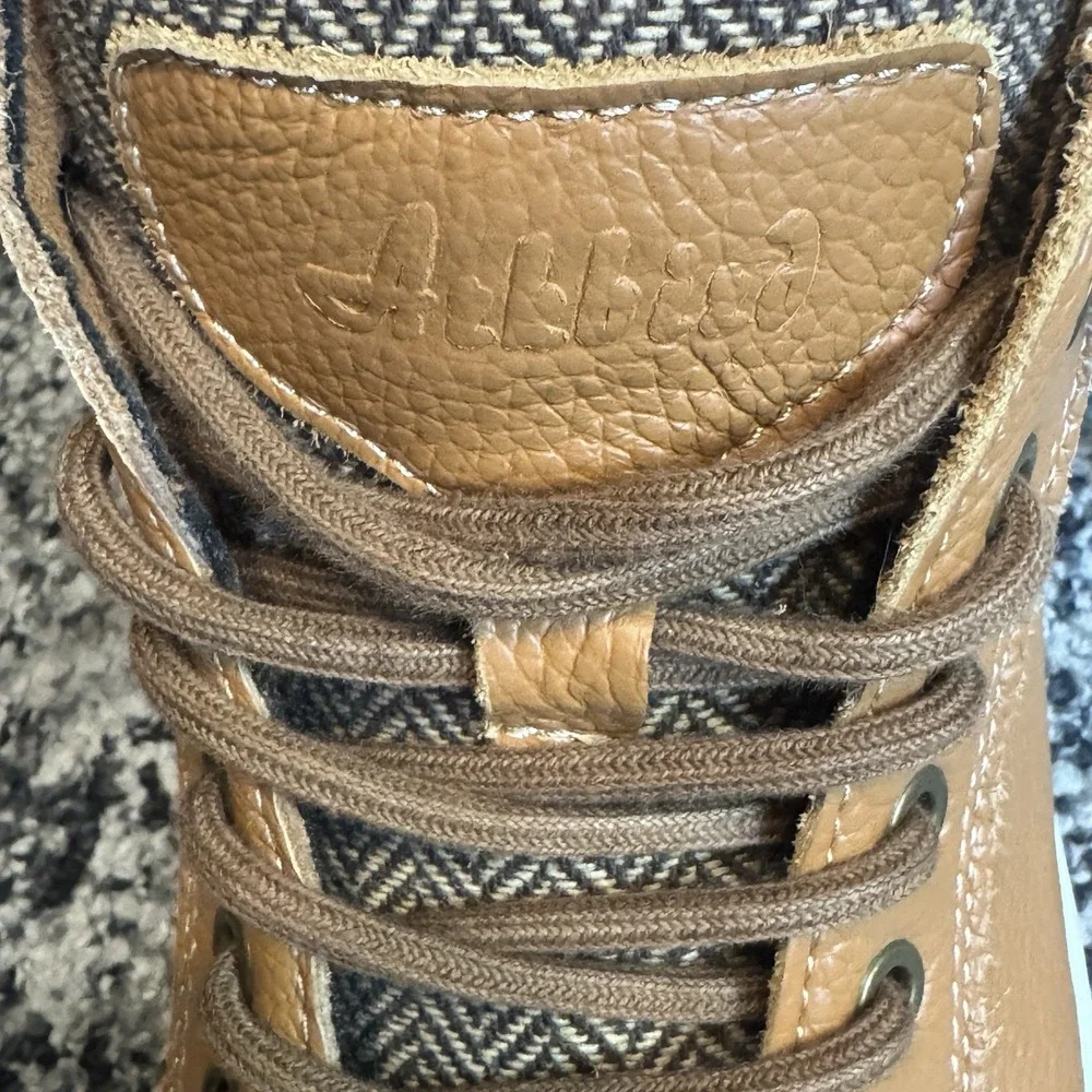 Arkbird Chukka Boots Mens 8‎ Tan EXCELLENT Leather Lace-up High Top Sneakers